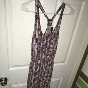 Pattern Maxi Dress with Slits